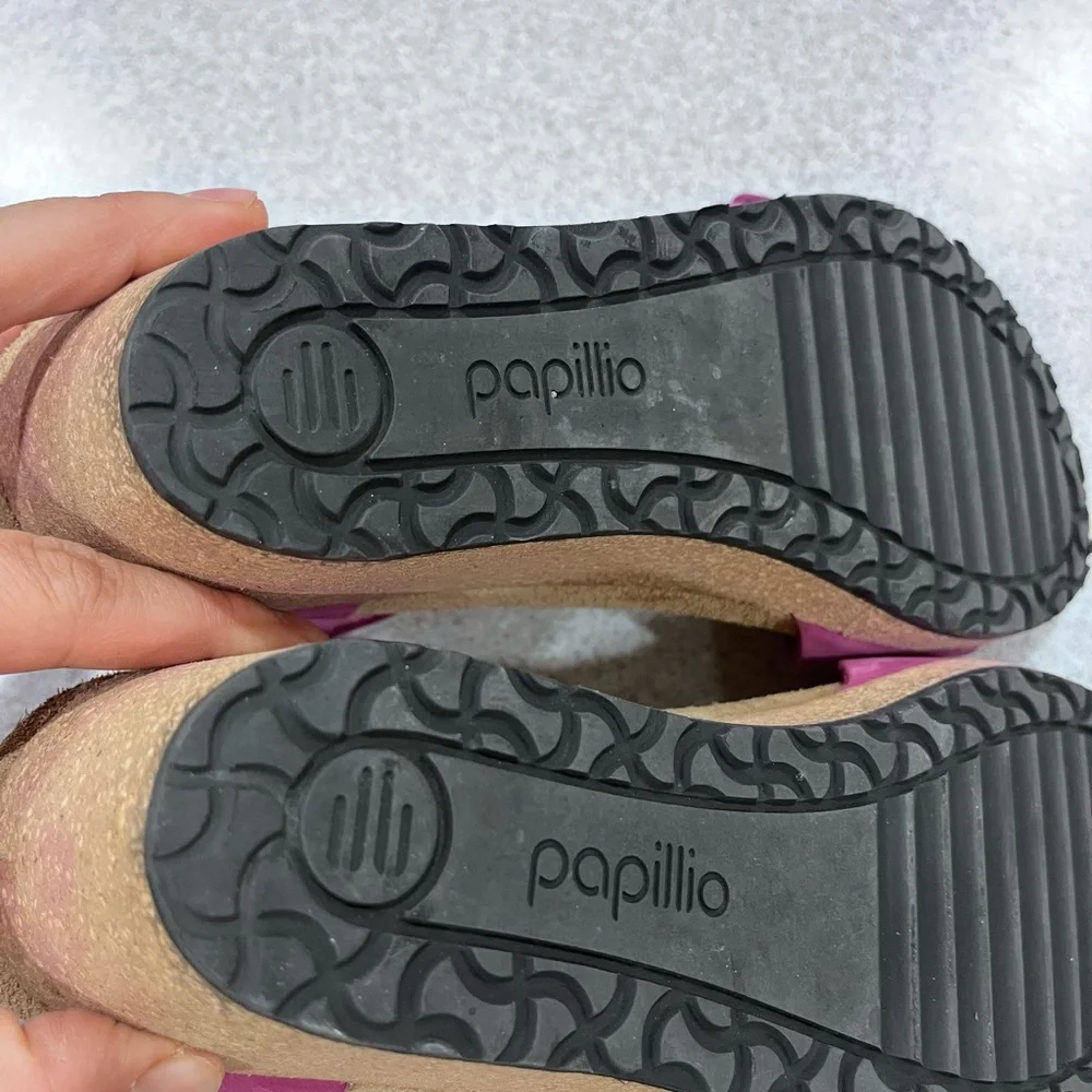 Birkenstock Soley Papillio Sandals Womens 6 or 230 Purple/Pink Wedge Ankle Strap - Picture 11 of 16